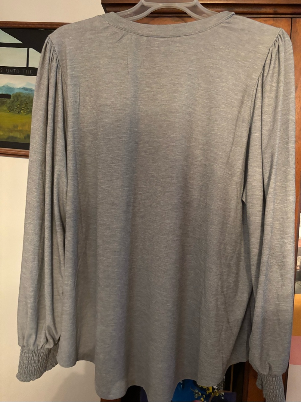 Belle Isle by Torrid. Heather Gray Long Sleeve Blouse